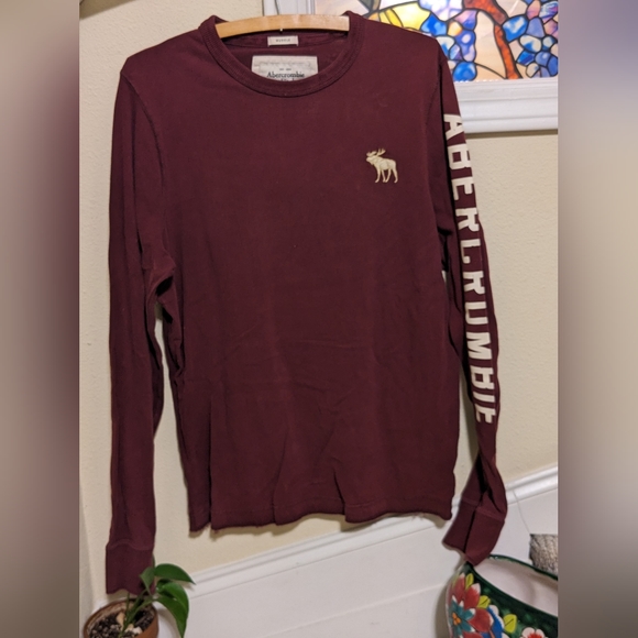 Abercrombie & Fitch Other - Abercrombie & Fitch men's large long sleeve shirt burgundy vintage maroon